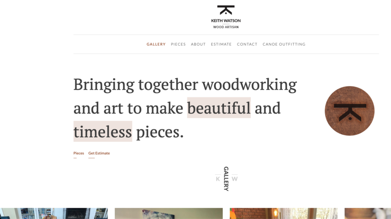 Keith Watson Wood Artisan website